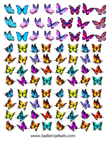 White Butterfly Nail Art Stickers Decals 3D Self-Adhesive Nail Decals  Butterfly Designs Nails Supplies Butterfly Stickers for DIY Colorful Butterflies  Nails Manicure Decor