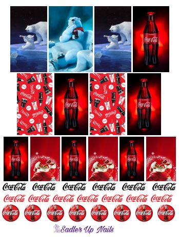 Coca-Cola Christmas nail decals
