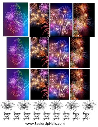 Decals - Happy New Year Fireworks