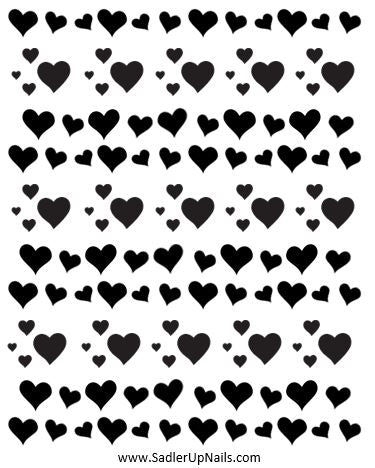 Decals - Hearts (Black)