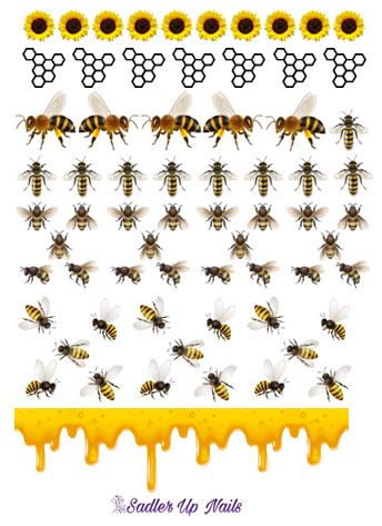 Decals - Honey Bee - Sadler Up Nails 