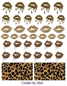 Leopard Lips nail decals.