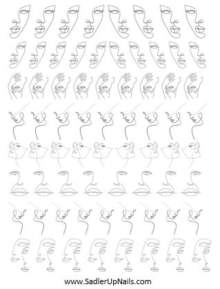 Decals - Minimalism One Line Faces