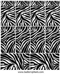 Decals - Zebra Black - Sadler Up Nails 