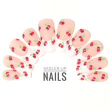 Load image into Gallery viewer, Sadler Up Nails. Press on nails Canada. Glue on nails. Cherry Nails
